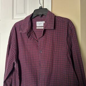 Goodfellow Red and Blue Plaid Long Sleeve